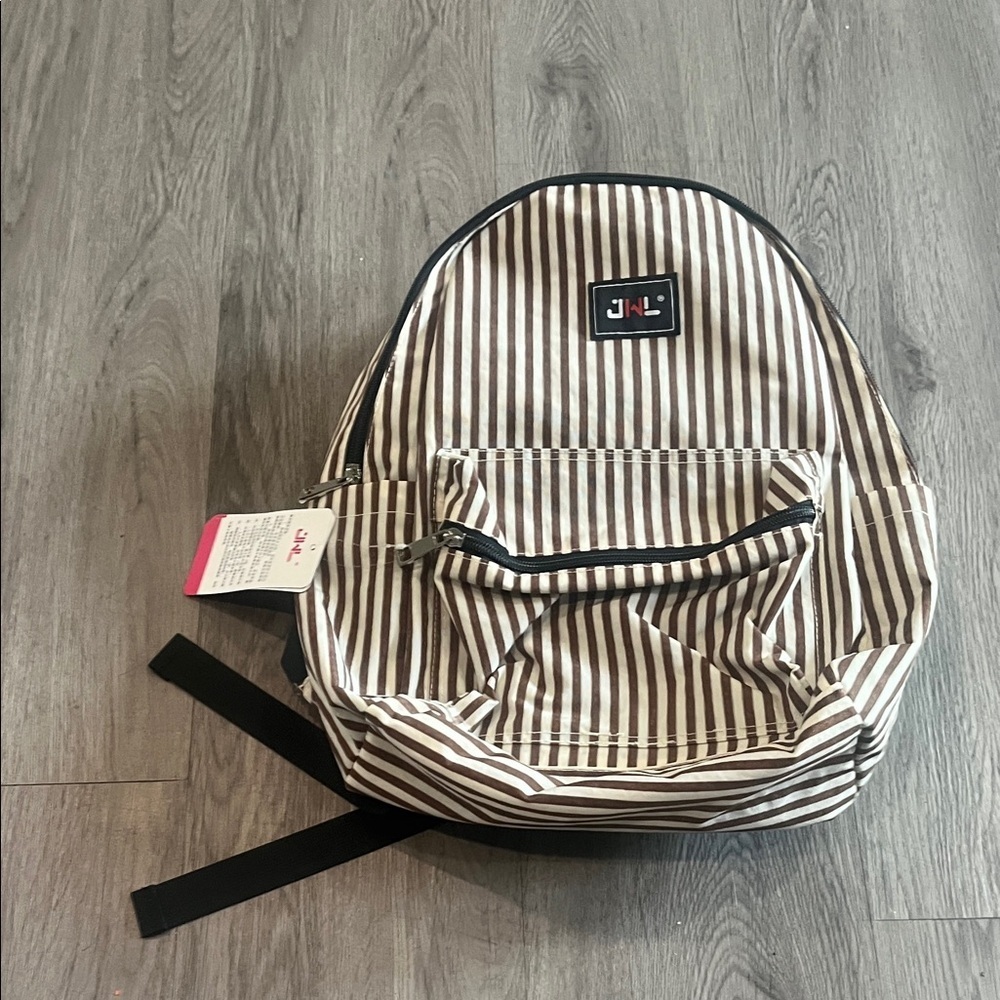 Black and White Striped Backpack from japan